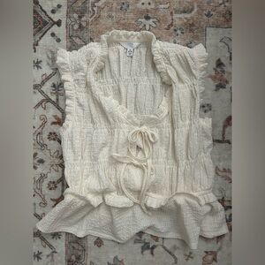 Ivory Textured Blouse